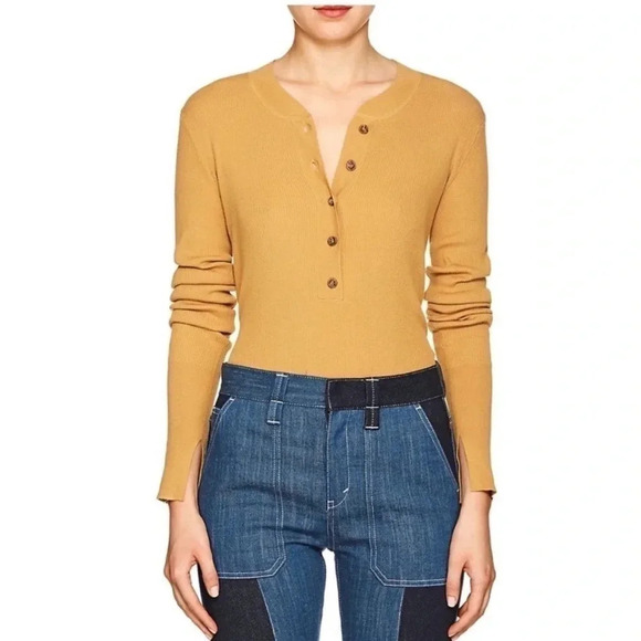 Land of Distraction Hadley Rib Knit Long Sleeve Henley Top - Picture 1 of 5